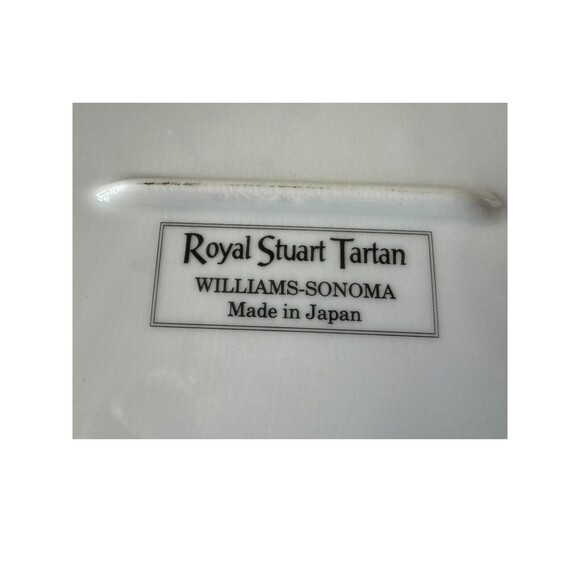 Royal Stuart Tartan WSO1 Plaid Series by WILLIAMS-SONOMA Oval Serving Platter - Picture 3 of 4